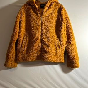 Mustard yellow furry jacket